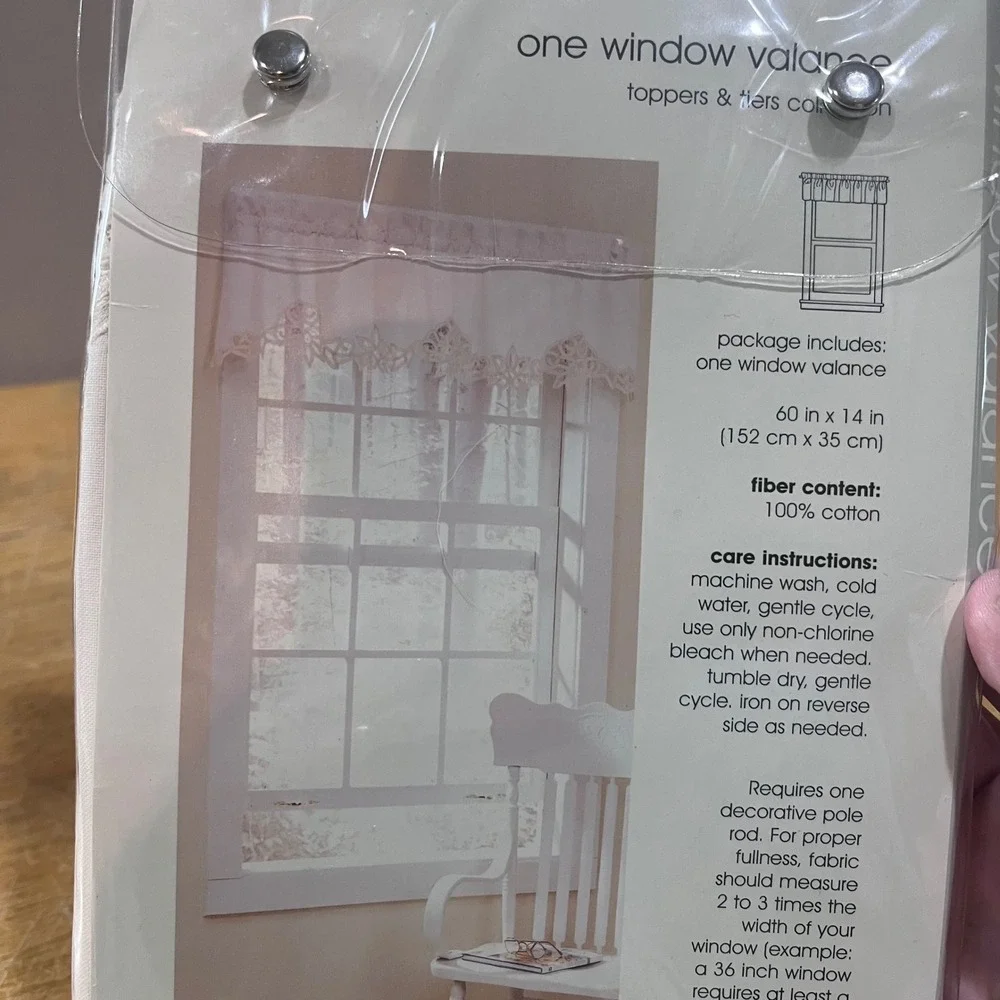 Vtg Target Home Battenburg Lace Window‎ Valance 60x14 Ivory Shabby Chic NEW
